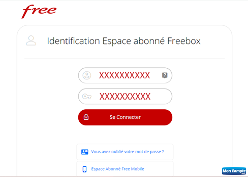 identification espace client free