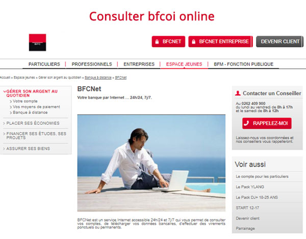 accès compte bfcoi online