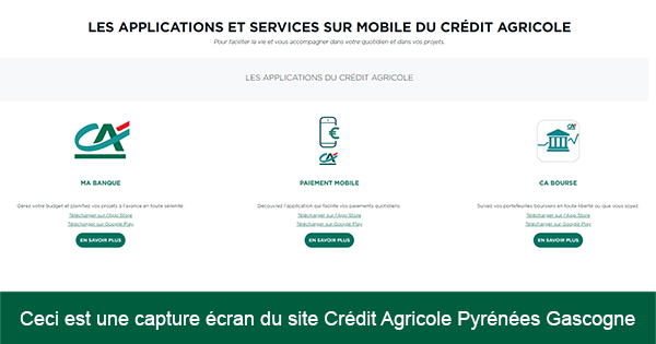 Consulter mon compte Crédit Agricole Pyrénées Gascogne sur mobile